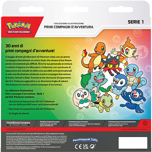 POKEMON - COLLEZIONE ILLUSTRAZIONE  PRIMI COMPAGNI D'AVVENTURA - SERIE 1 (ITA)