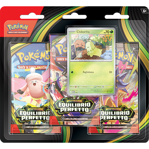 POKEMON - EQUILIBRIO PERFETTO - BLISTER 3 PACCHETTI - CHIKORITA (ITA)
