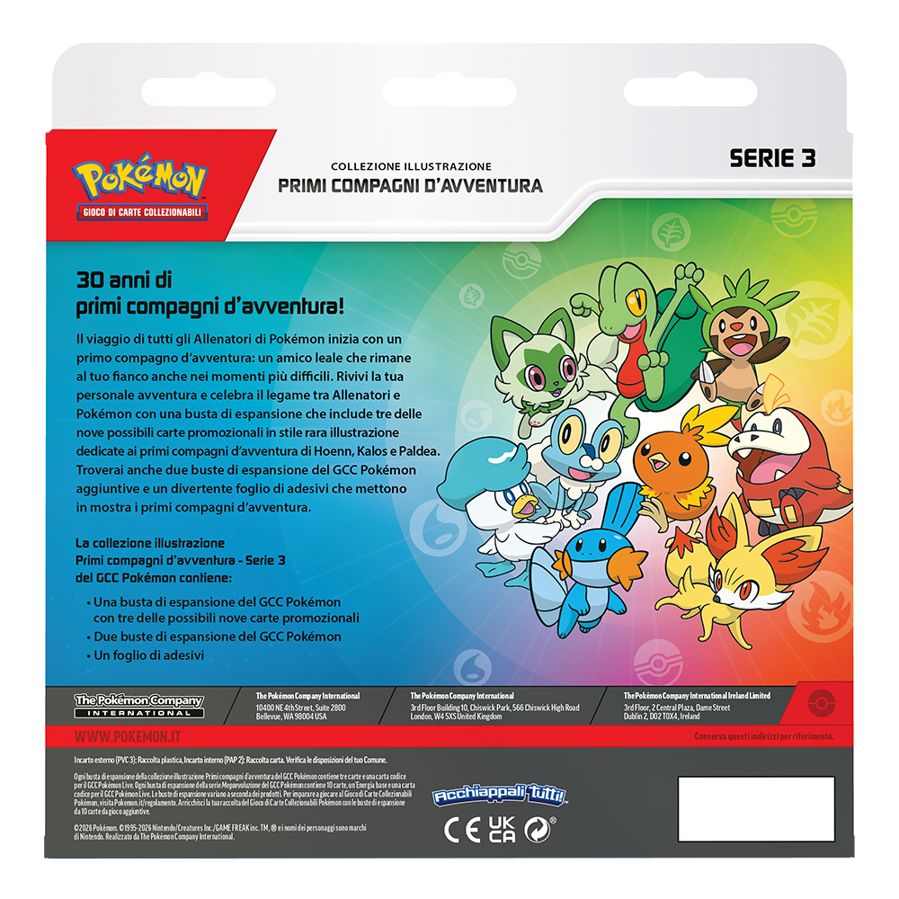 POKEMON - COLLEZIONE ILLUSTRAZIONE  PRIMI COMPAGNI D'AVVENTURA - SERIE 3 (ITA)