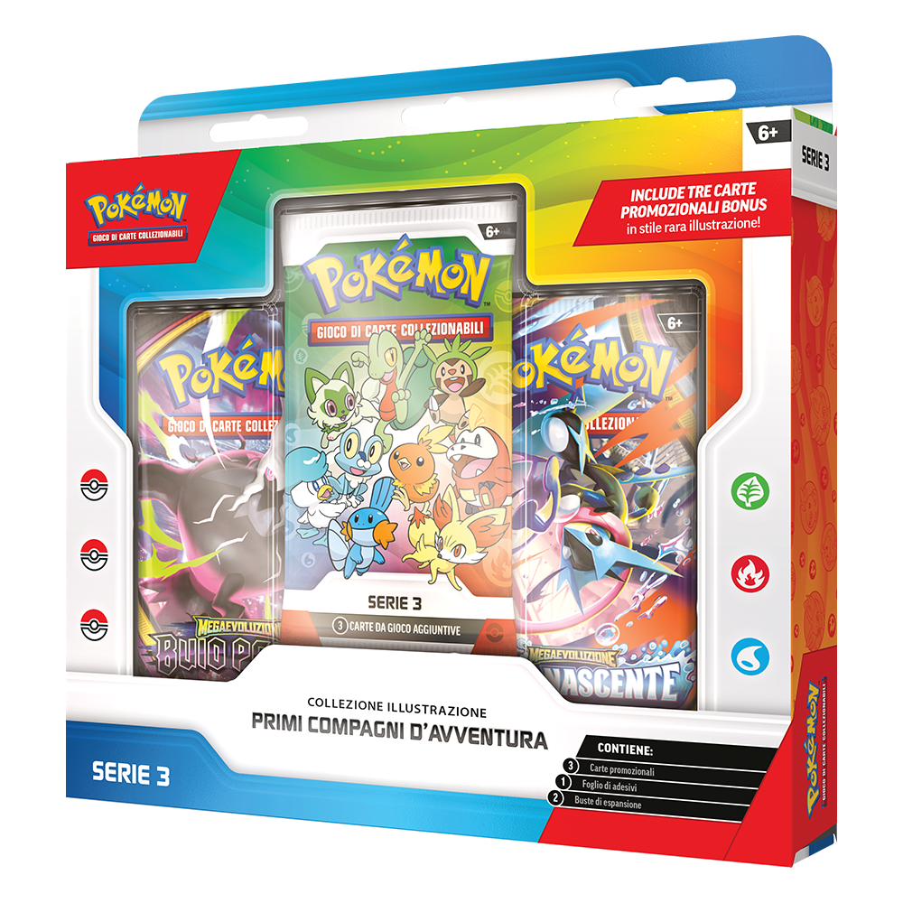 POKEMON - COLLEZIONE ILLUSTRAZIONE  PRIMI COMPAGNI D'AVVENTURA - SERIE 3 (ITA)