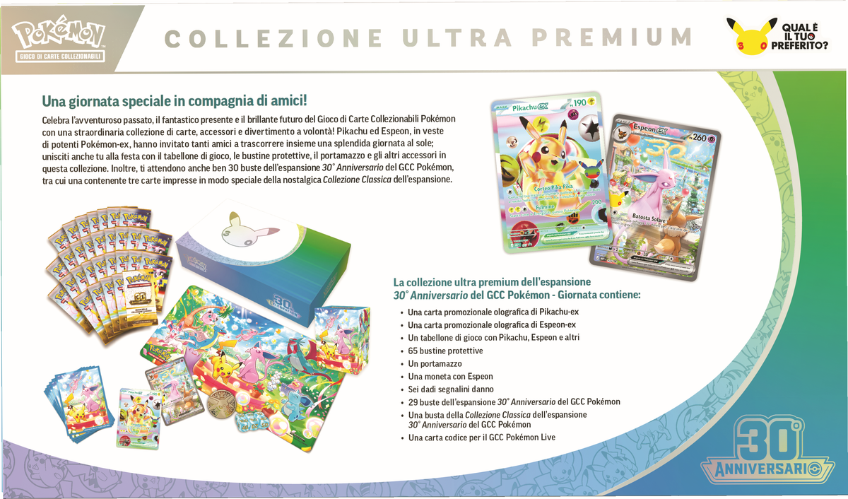 Pokémon - 30° Anniversario -  Collezione ultra premium Giorno - Espeon (ITA)