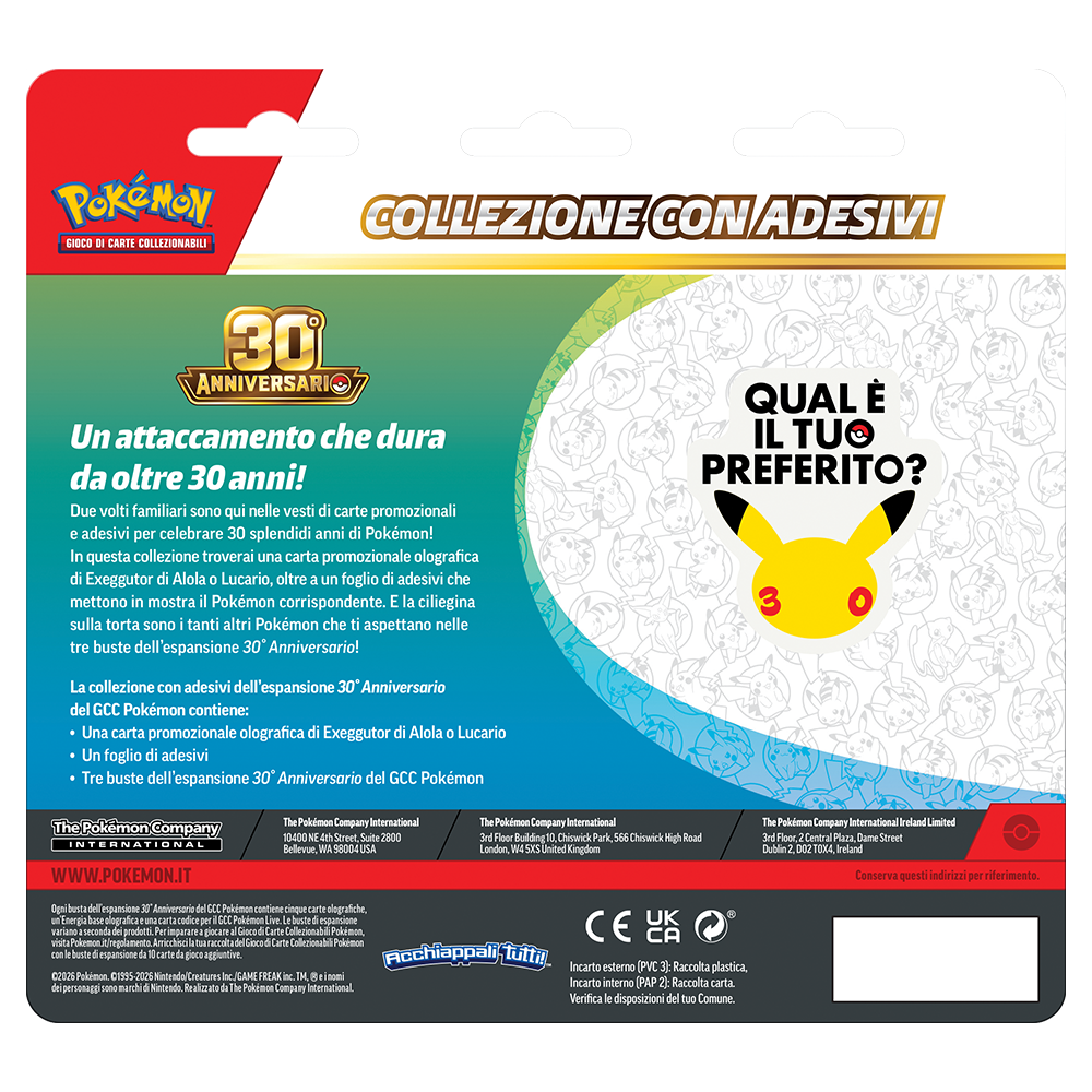 Pokémon - 30° Anniversario - Collezione con Adesivi - Exeggutor (ITA)