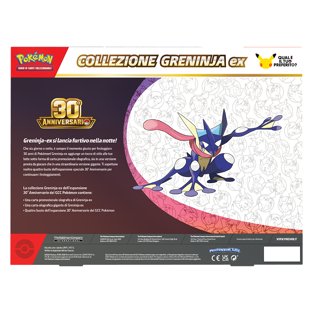 POKEMON - 30° ANNIVERSARIO - COLLEZIONE GRENINJA-EX (ITA)
