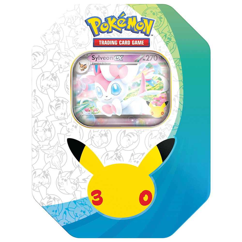 POKEMON - 30° ANNIVERSARIO - TIN DA COLLEZIONE SYLVEON-EX E GRENINJA-EX (ITA)