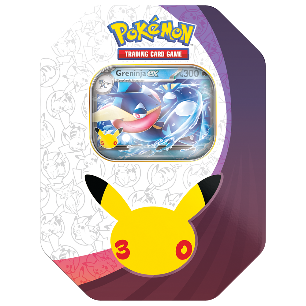 POKEMON - 30° ANNIVERSARIO - TIN DA COLLEZIONE SYLVEON-EX E GRENINJA-EX (ITA)
