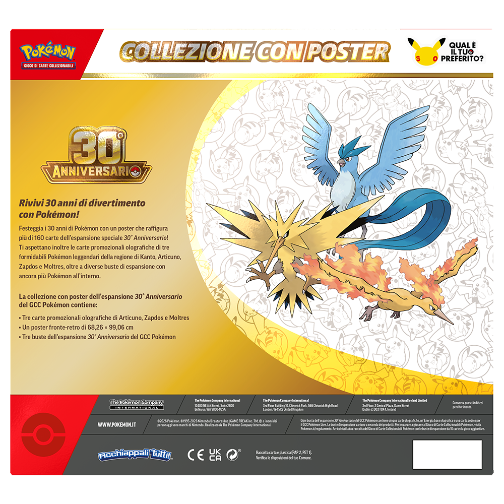POKEMON - 30° ANNIVERSARIO - COLLEZIONE CON POSTER (ITA)