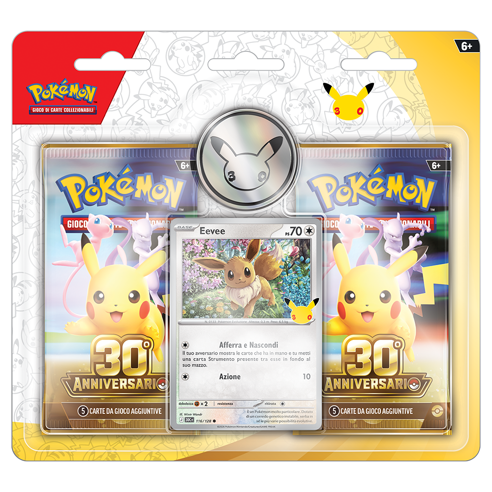 POKEMON - 30° ANNIVERSARIO - COLLEZIONE CON MONETA - EEVEE (ITA)